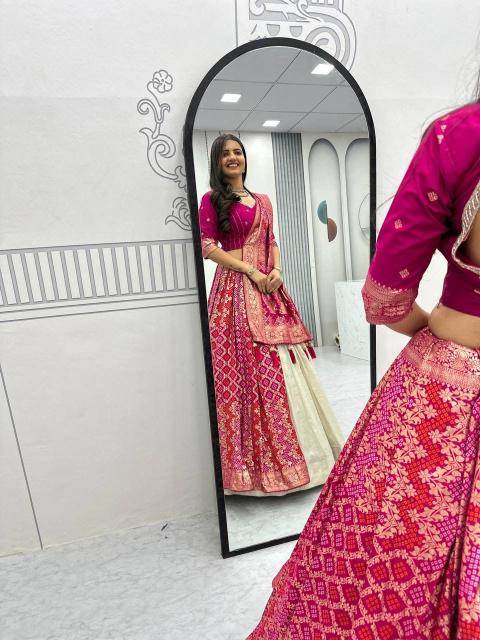 Launching wedding Special Pc 560 jecard silk Lehenga choli wholesale business